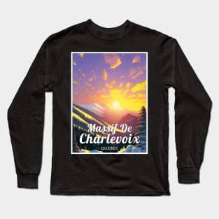 Massif de Charlevoix ski -Quebec Long Sleeve T-Shirt